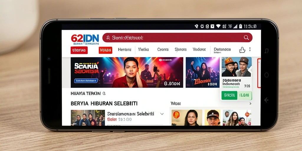 Tampilan antarmuka aplikasi 62IDN yang menarik dan informatif.