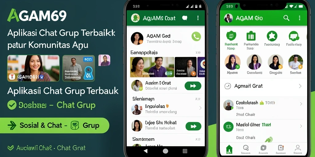 Tampilan antarmuka AGAM69 dengan fitur Chat Grup yang interaktif.