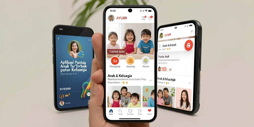 Antarmuka AYU89 yang intuitif dan ramah pengguna untuk pantau anak.