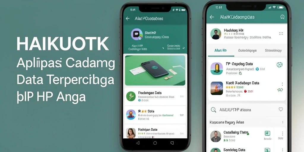 Tangkapan layar HAIKUOTK menampilkan antarmuka cadangan data yang sederhana.
