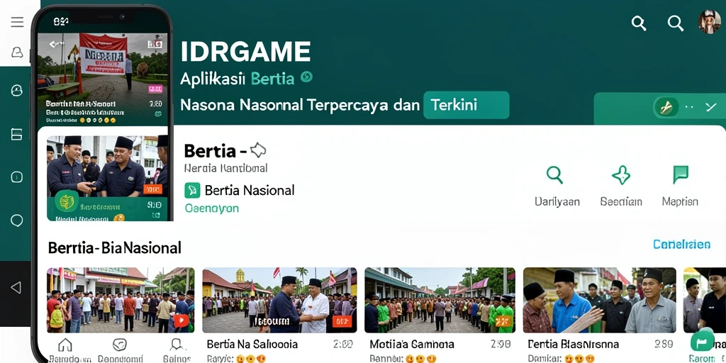 Tampilan sederhana dan fungsional aplikasi IDRGAME untuk berita nasional.