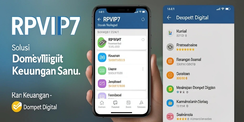 Tampilan antarmuka RPVIP7 yang bersih dan modern untuk Dompet Digital.