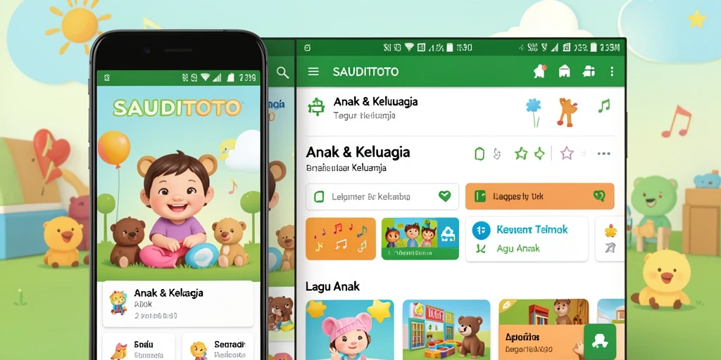 Tampilan antarmuka aplikasi SAUDITOTO yang ceria dan ramah anak.
