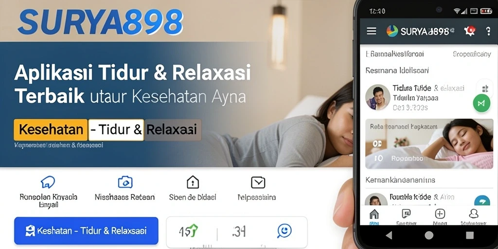 Antarmuka sederhana SURYA898 yang memudahkan pengguna dalam memilih suara relaksasi.