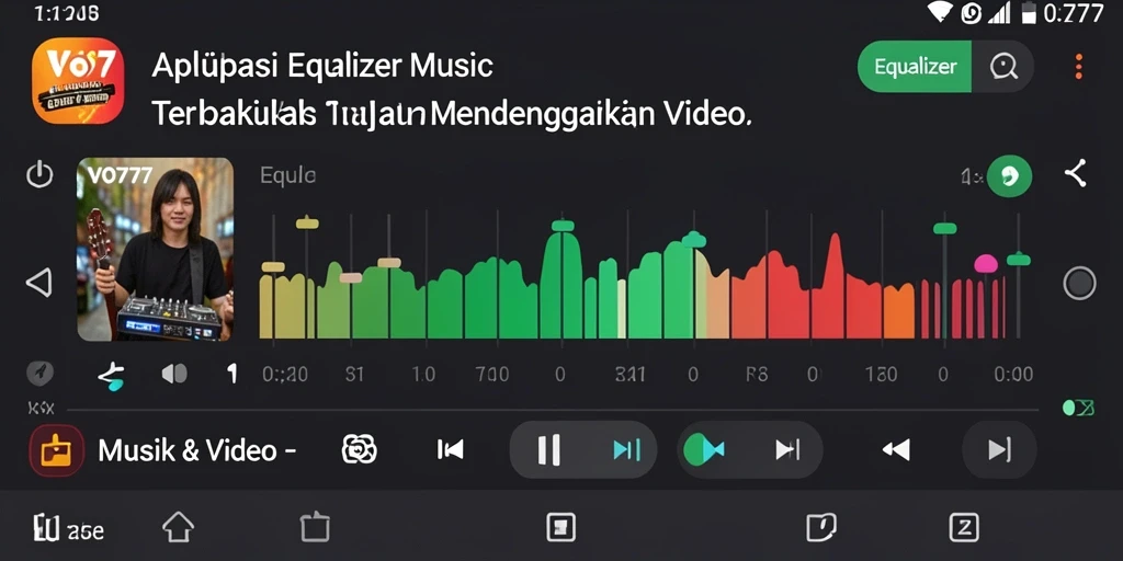 Tampilan antarmuka aplikasi Equalizer VO777 yang user-friendly.