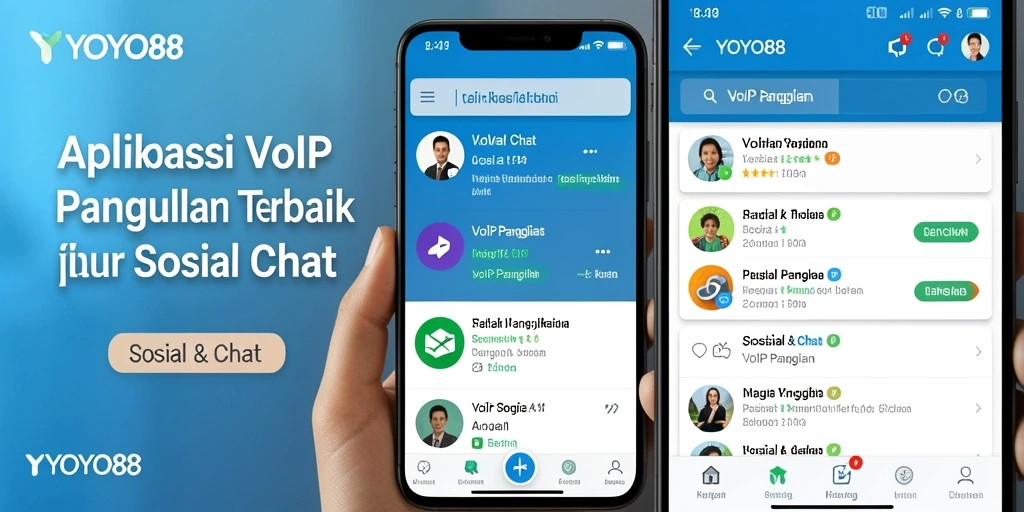 Antarmuka aplikasi YOYO88 untuk VoIP Panggilan yang user-friendly.