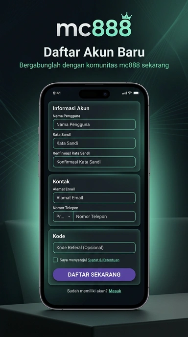 Panduan Lengkap Registrasi Akun Baru mc888 di Android